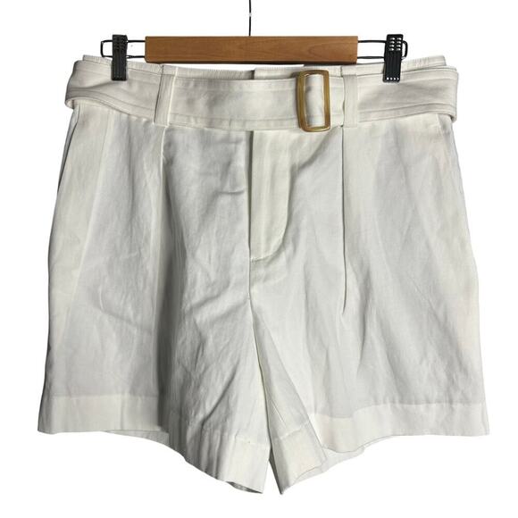 Vince Belted Twill Short Optic White Size 8 - Picture 7 of 10